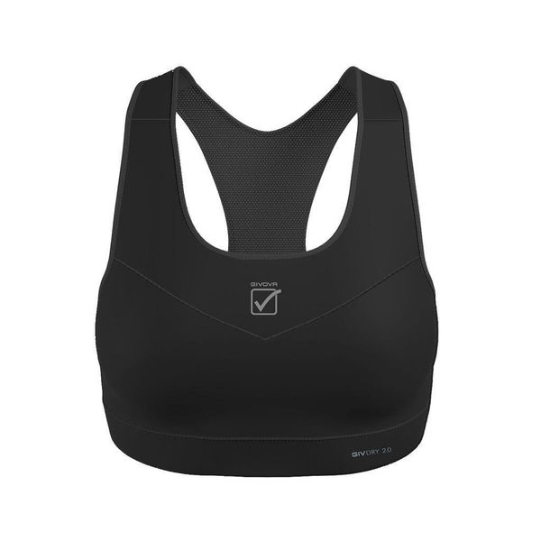 Givova Damski Sportowy Biustonosz Czarny L - Komfort i wsparcie. Czarne biustonosze sportowe Givova, bez wzorów, do biegania. Za 263.99 zł.