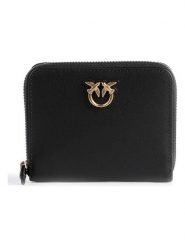 Pinko Skórzany portfel w kolorze czarnym - 13 x 10 x 2 cm rozmiar: onesize. Czarne portfele Pinko, bez wzorów, z materiału. Za 523.38 zł.