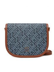 Tommy Hilfiger Torebka Th Monoplay Leather Saddle Bag AW0AW17414 Granatowy. Niebieskie listonoszki Tommy Hilfiger, bez wzorów, ze skóry, bez dodatków. Za 379.99 zł.