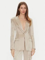 Guess Marynarka 5RGN01 7248A Brązowy Regular Fit. Brązowe marynarki i żakiety Guess, z aplikacjami, z wiskozy, bez ramiączek. Za 939.99 zł.