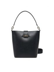 Tommy Hilfiger Torebka Heritage Leather Bucket AW0AW17396 Czarny. Czarne torebki klasyczne Tommy Hilfiger, bez wzorów, ze skóry, bez dodatków. Za 619.99 zł.