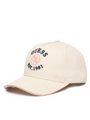 Guess Czapka z daszkiem V6RZ03 WO07T Beżowy. Brązowe czapki z daszkiem Guess, z aplikacjami, z bawełny. Za 159.99 zł.