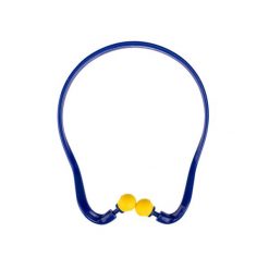 Wkładki przeciwhałasowe na pałąku 29db. Niebieskie słuchawki do biegania NEO TOOLS. Za 13.99 zł.