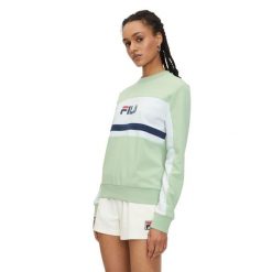 Bluza damska FILA Lishui. Zielone bluzy Fila, s, bez wzorów, bez ramiączek, bez kaptura. Za 169.99 zł.