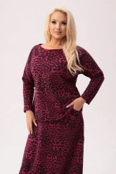 Dresowa bluzka Karina w panterkę - wygoda i moda na co dzień PLUS SIZE XXL. Czerwone bluzki Moda Size Plus Iwanek, l, bez wzorów, z bawełny, eleganckie, bez kołnierzyka, plus size, bez ramiączek. W wyprzedaży za 129.90 zł.