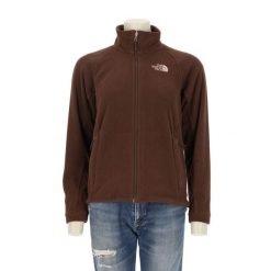 Second life - Damska brązowa polarowa kurtka TNF - Stan bardzo dobry. Brązowe kurtki The North Face, bez wzorów, z polaru, sportowe, bez kaptura. Za 170.36 zł.