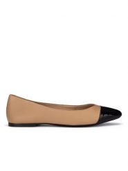 Sergio Bardi Baleriny RST-E1065-06SB Beżowy. Brązowe baleriny Sergio Bardi, bez wzorów, ze skóry, bez obcasa, bez zapięcia. Za 249.99 zł.