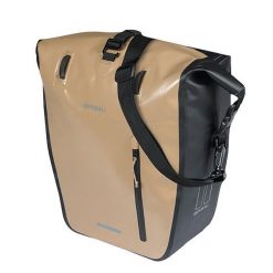 Pojedyncza torba rowerowa Rivo M MIK Hooks, piaskowa. Brązowe torby na laptopa BASIL, bez wzorów, z materiału, na ramię. Za 310.10 zł.