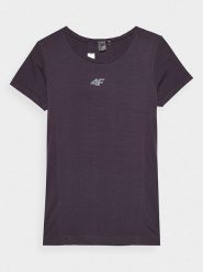 4F Koszulka w kolorze fioletowym do biegania rozmiar: XS/S. Różowe t-shirty sportowe 4f, s, bez wzorów, z materiału, bez ramiączek, do biegania. Za 41.79 zł.