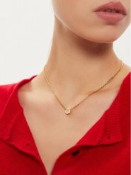 Guess Naszyjnik JUBN04 593JW Złoty. Żółte naszyjniki Guess, z tworzywa sztucznego, metalowe. Za 219.99 zł.