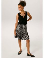 Aniston Spódnica w kolorze szaro-czarnym rozmiar: 40. Szare spódnice Aniston, bez wzorów, midi. Za 104.99 zł.