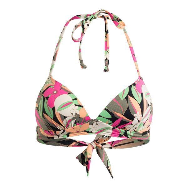 Stanik bikini na szyję dla Kobiety PRINTED BEACH CLASSICS Czarny. Czarne bikini Roxy, bez wzorów, z elastanu. Za 121.70 zł.