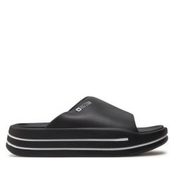 Klapki Big Star Shoes. Czarne klapki BIG STAR SHOES, bez wzorów, retro, bez obcasa, bez zapięcia. Za 99.99 zł.