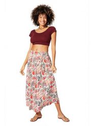 Aller Simplement Spódnica w kolorze kremowo-czerwonym rozmiar: 34/36. Brązowe spódnice Aller Simplement, bez wzorów, z wiskozy, klasyczne, maxi. Za 82.99 zł.