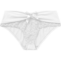 Figi panty. Niebieskie figi bonprix, bez wzorów, z bawełny. Za 39.99 zł.