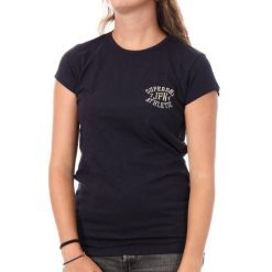 Koszulka damska Superdry Athletic Essential Slub. Niebieskie t-shirty sportowe Superdry, s, bez wzorów, z bawełny, bez ramiączek. Za 150.95 zł.