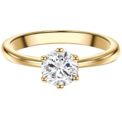 Trilani Pierscionek Solitaire aus Sterling Silber in Gelbgold mit Zirkonia Pierścionki 1 ct Damski. Białe pierścionki Trilani, z cyrkonią, pozłacane. Za 259.99 zł.