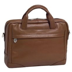 Skórzana torba na laptopa 13,3" Mcklein Montclare 15494S brązowa. Brązowe torby na laptopa Mcklein, bez wzorów, ze skóry, do ręki. Za 799.99 zł.