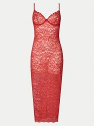 Guess Koszula nocna O5RK00 KBGT0 Czerwony Regular Fit. Czerwone koszule nocne Guess, m, z aplikacjami, z syntetyku, bez ramiączek. Za 209.99 zł.