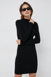 Calvin Klein sukienka kolor czarny mini dopasowana. Czarne sukienki Calvin Klein, l, bez wzorów, z acetatu, bez kołnierzyka, bez ramiączek, maxi, dopasowane. W wyprzedaży za 689.99 zł.