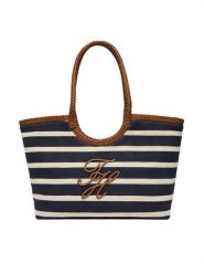 Tommy Hilfiger Torebka AW0AW18400 Granatowy. Niebieskie torebki klasyczne Tommy Hilfiger, bez wzorów, z materiału, bez dodatków. Za 749.99 zł.