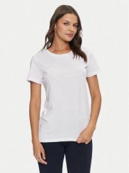 Armani Exchange T-Shirt 6DYT15 YJ3RZ 1000 Biały Regular Fit. Białe t-shirty Armani Exchange, s, bez wzorów, z bawełny, bez kołnierzyka, bez ramiączek. Za 159.99 zł.