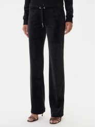 Juicy Couture Spodnie dresowe Christine JCWBJ225311 Czarny Flared Leg. Czarne spodnie dresowe Juicy Couture, bez wzorów, z dresówki. Za 399.99 zł.
