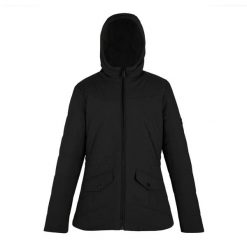 Damska kurtka pikowana Regatta Agara. Czarne kurtki Regatta, bez wzorów, z puchu, sportowe, bez kaptura. Za 353.50 zł.