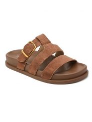 Sixth Sens Klapki w kolorze karmelowym rozmiar: 41. Brązowe klapki Sixth Sens, bez wzorów, klasyczne, z otwartym noskiem, bez obcasa, bez zapięcia. Za 104.99 zł.