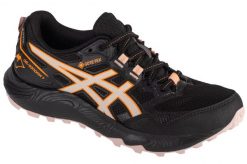 Buty do biegania damskie, Gel-Sonoma 7 GTX. Czarne buty do biegania ASICS, bez wzorów, z materiału, bez zapięcia, do biegania. Za 429.99 zł.