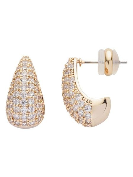 U.S. Polo Assn. Pozłacane kolczyki-kreole z kryształami rozmiar: onesize. Żółte kolczyki U.S. Polo Assn., z kryształem, metalowe. Za 78.95 zł.