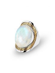 Nomad Pozłacany pierścionek z kamieniem księżycowym rozmiar: 60. Białe pierścionki Nomad, z kamieniem księżycowym, pozłacane. Za 405.61 zł.