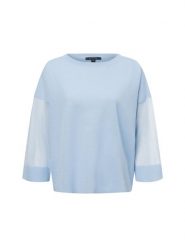 Comma Sweter z dzianiny Kobiety Bawełna niebieski, M. Niebieskie swetry comma, m, bez wzorów, z bawełny, eleganckie, bez ramiączek. Za 399.95 zł.