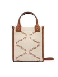 KARL LAGERFELD Torebka Ville B2W30278 Beżowy. Brązowe torebki klasyczne KARL LAGERFELD, bez wzorów, z materiału, bez dodatków. Za 649.99 zł.