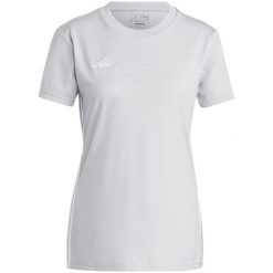 Koszulka damska adidas Tabela 23 Jersey. Białe bielizna termoaktywna damska Puma, bez wzorów, z jersey, bez ramiączek, do piłki nożnej. Za 62.00 zł.