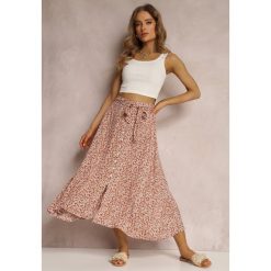 Brązowa Spódnica Kisny. Brązowe spódnice Renee, l, bez wzorów, z materiału, klasyczne, midi, rozkloszowane. W wyprzedaży za 83.99 zł.