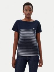 Tom Tailor T-Shirt 1045544 Granatowy Regular Fit. Niebieskie t-shirty Tom Tailor, s, bez wzorów, z bawełny, bez kołnierzyka, bez ramiączek. Za 59.99 zł.