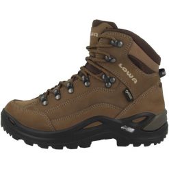 Buty trekkingowe damskie Lowa Renegade Gtx Mid S. Brązowe trekkingi Lowa, bez wzorów, z gumy, za kostkę, bez zapięcia. Za 1,066.00 zł.