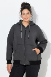 Damskie Kurtka softshell hydrofobowa podszewka pikowana kaptur. Czarne kurtki Ulla Popken, plus size, bez wzorów, z elastanu, bez kaptura. Za 479.99 zł.