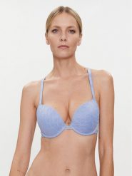 Guess Biustonosz push-up Edytha O3BC17 KBXA0 Niebieski. Niebieskie biustonosze Guess, z aplikacjami, z syntetyku. Za 219.99 zł.