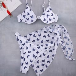 Strój kąpielowy push-up z pareo na plażę Eta. Bikini Intica, bez wzorów, z materiału. Za 159.00 zł.