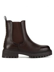JENNY Sztyblety HY60208-1 Brązowy. Brązowe botki Jenny, bez wzorów, bez obcasa, na płaskiej podeszwie, bez zapięcia. Za 143.99 zł.