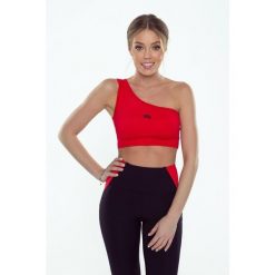 Top fitness damski Rough Radical Gamma Top. Czerwone biustonosze sportowe ROUGH RADICAL, bez wzorów, na fitness i siłownię. W wyprzedaży za 79.99 zł.