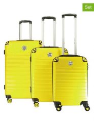 Geographical Norway 3-częściowy zestaw "Shock" w kolorze żółtym rozmiar: onesize. Żółte walizki Geographical Norway. Za 347.99 zł.