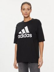 Adidas T-Shirt Essentials Big Logo Boyfriend T-Shirt HR4931 Czarny Loose Fit. Czarne t-shirty adidas, s, bez wzorów, z bawełny, bez kołnierzyka, bez ramiączek. Za 89.99 zł.