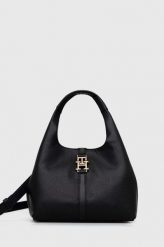 Tommy Hilfiger torebka kolor czarny. Czarne torebki klasyczne Tommy Hilfiger, bez wzorów, na ramię, bez dodatków. Za 799.99 zł.