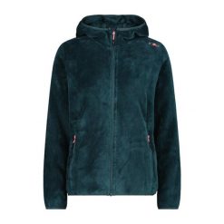 Polar z kapturem dla kobiet CMP. Zielone bluzy z polaru CMP, bez wzorów, z polaru, trekkingowe. Za 295.00 zł.