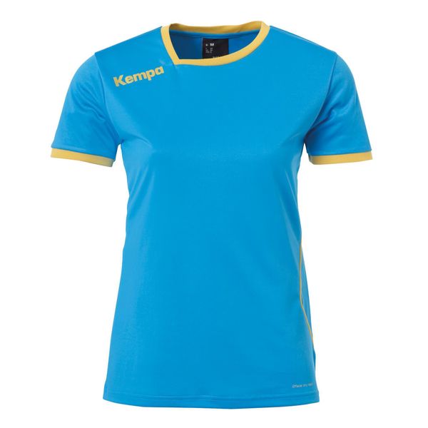 Damska koszulka Kempa Curve. Niebieskie t-shirty sportowe Kempa, xl, bez wzorów, z materiału, bez ramiączek, do piłki ręcznej. Za 109.50 zł.
