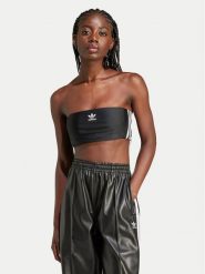 Adidas Top 3-Stripes Tube IX7823 Czarny Slim Fit. Czarne topy adidas, l, bez wzorów, z syntetyku, bez kołnierzyka, bez ramiączek. Za 109.99 zł.