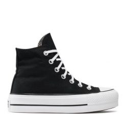 Trampki Converse. Czarne trampki Converse, bez wzorów, retro, bez zapięcia. Za 269.99 zł.